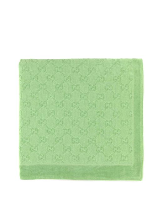 Gucci Green Fluo Terry Fabric Beach Towel for men