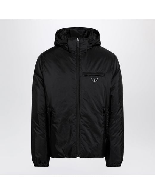 Prada Black Re-Nylon Down Jacket for men