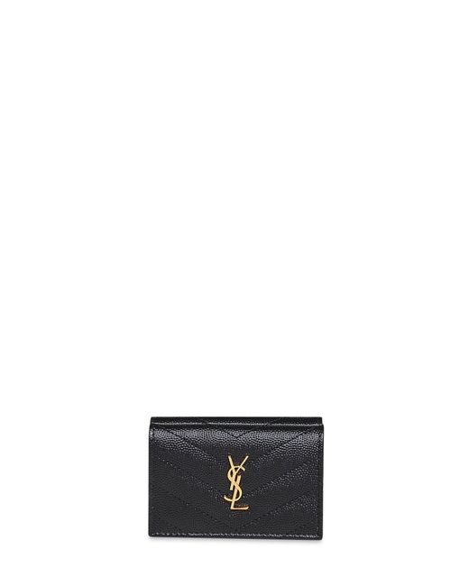 Saint Laurent White Cassandre Origami Tiny Wallet