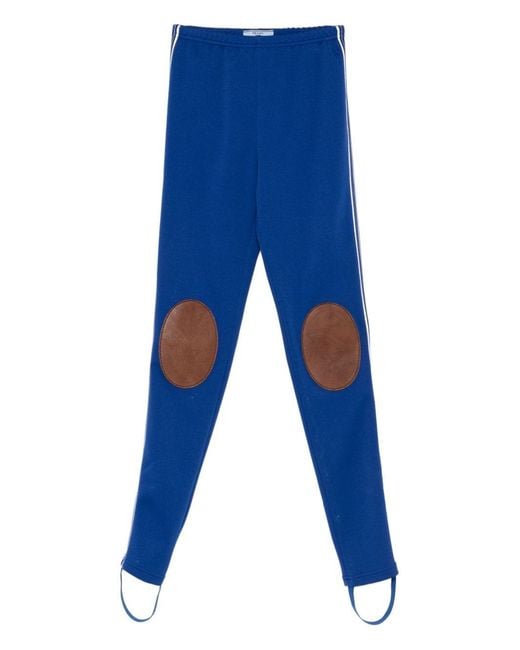 Prada Blue Knee Patches Leggings