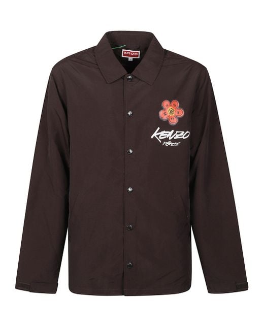 KENZO Brown Futura Overshirt for men