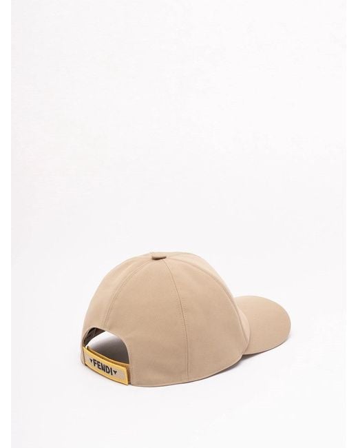 Fendi Natural Baseball Cap for men