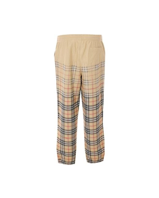 Burberry Natural Gradient Check Jogging Pants for men