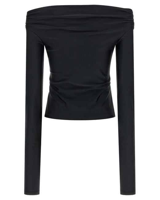 ANDAMANE Black Wallis Tops