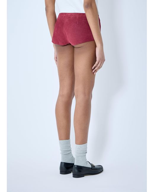 Gucci Blue Suede Mini Shorts
