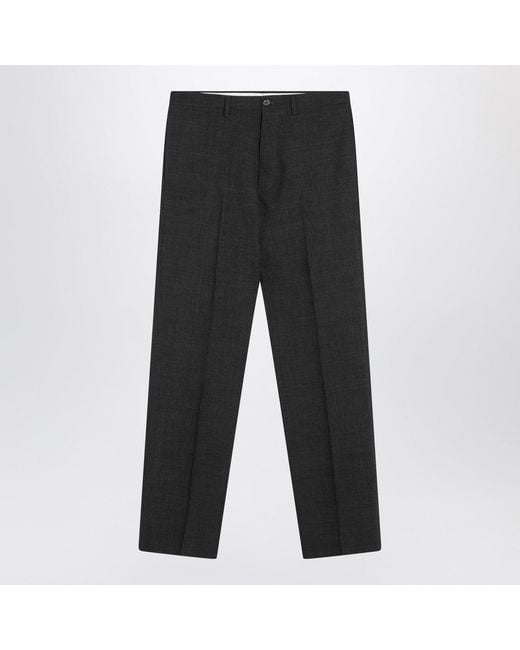 Prada Gray Anthracite Wool Trousers for men
