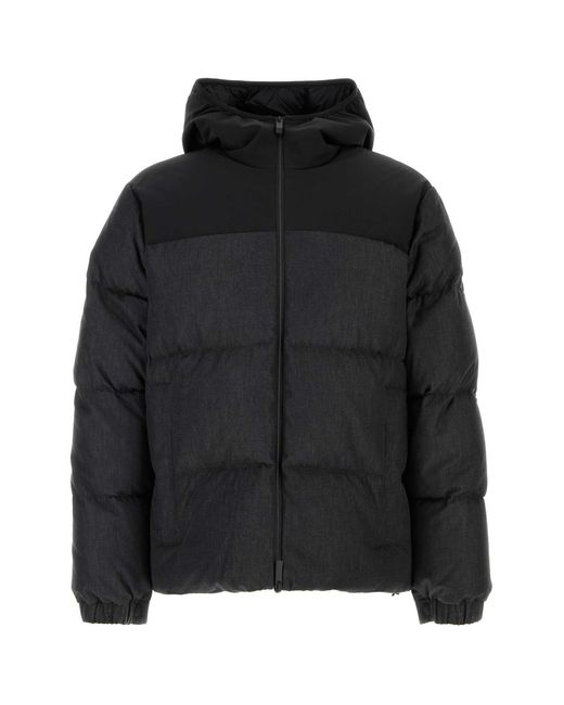 Moncler Black Slate Nylon Down Jacket for men