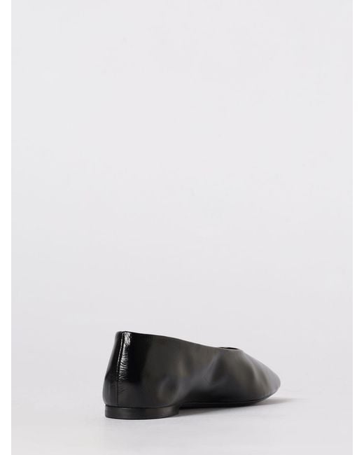 Saint Laurent White Sao Leather Ballerinas
