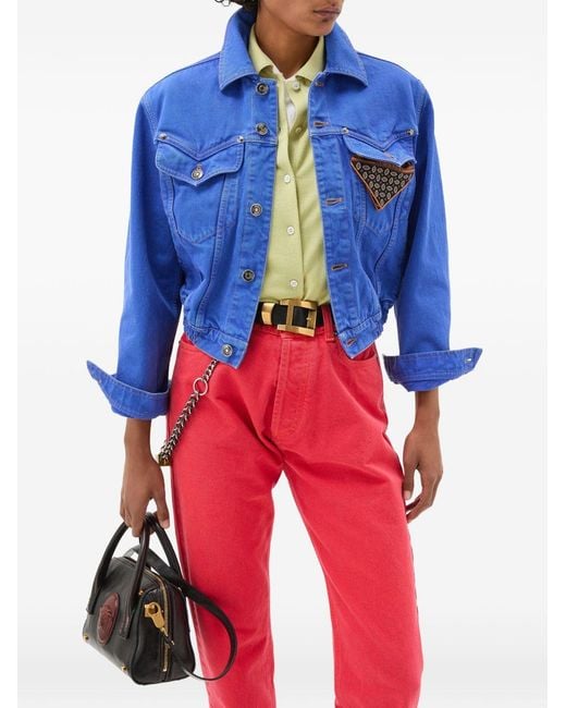 Versace Blue Denim Cotton Jacket