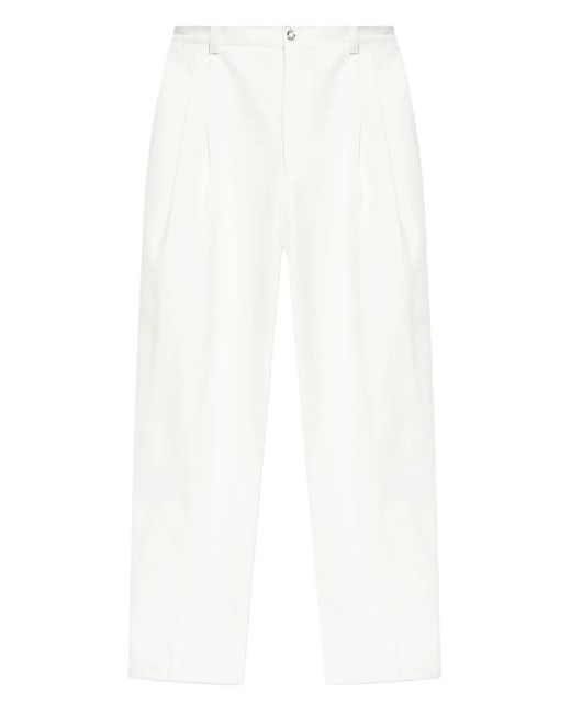 Givenchy White Twisted Leg Pant With 2 Pleats for men