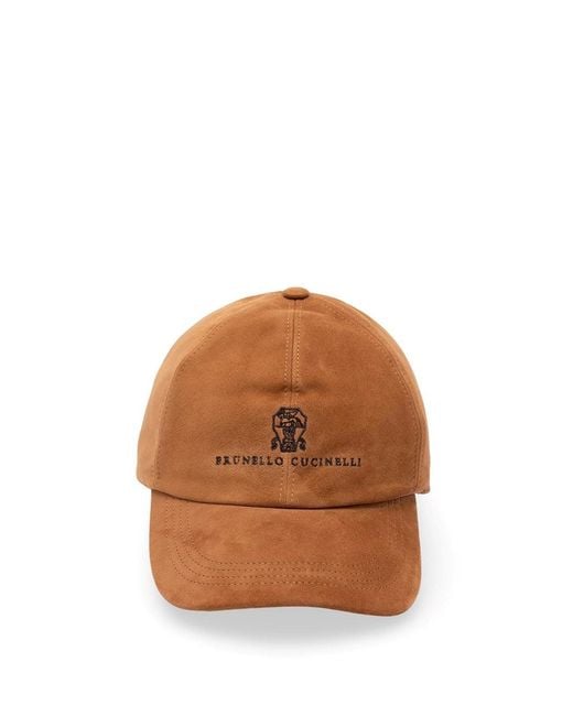 Brunello Cucinelli Brown Baseball Cap for men