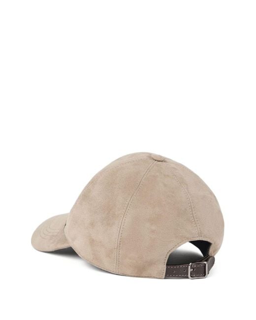 Brunello Cucinelli Natural Leather Baseball Cap