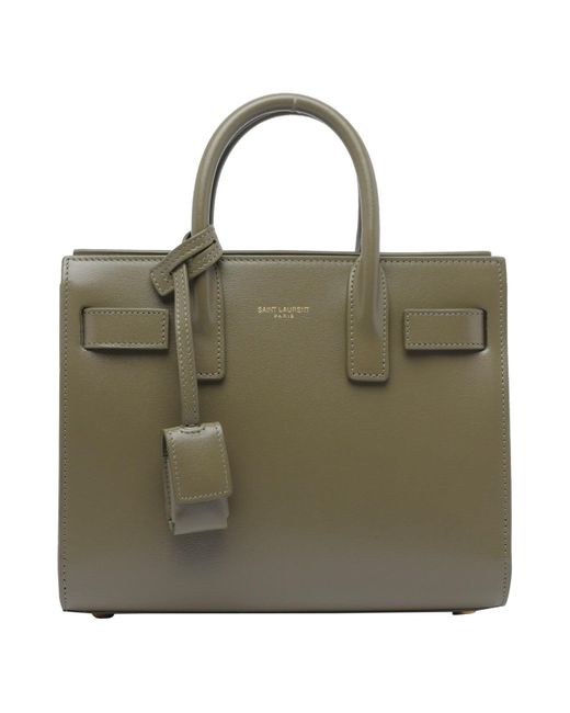 Saint Laurent Green Nano Sac De Jour Handbag