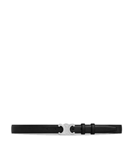Céline White Medium Triomphe Belt for men