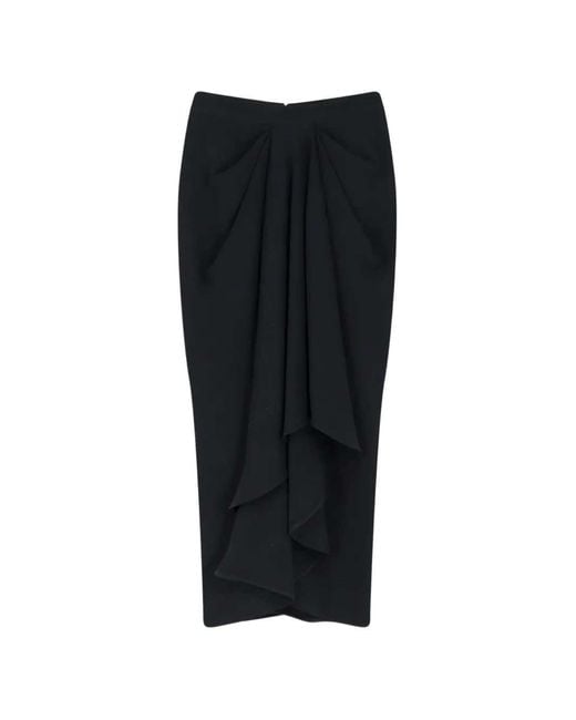 Givenchy Black Draped Skirt