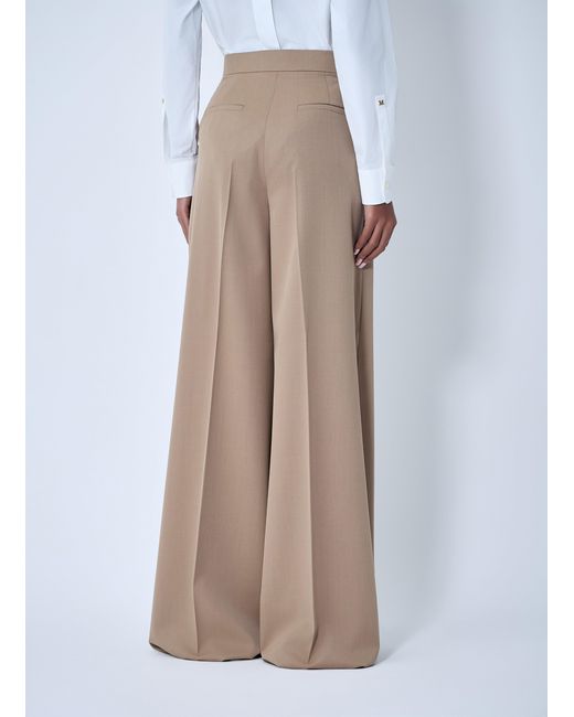 Max Mara Brown Wool Tailored Pants