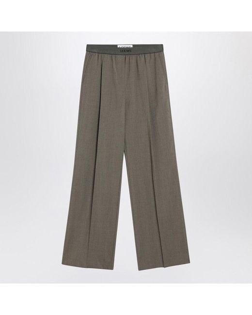 Loewe Gray Khaki Trousers