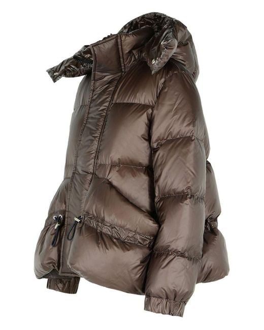 Sacai Brown Nylon Puffer Down Jacket