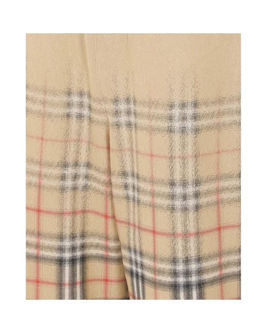 Burberry Natural Gradient Check Jogging Pants for men