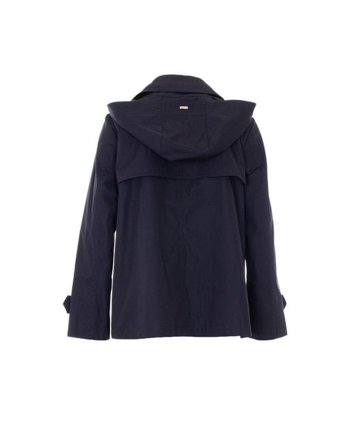 Herno Blue Waterproof Peacot