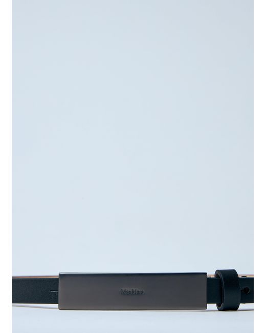 Max Mara Blue Logo Plaque Belt