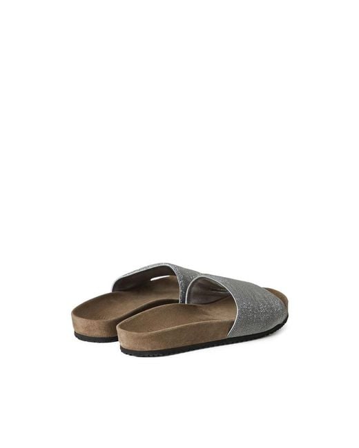 Brunello Cucinelli Gray Sliders