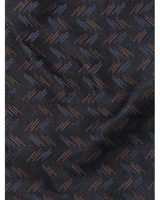 Brioni Gray Printed Pocket Square for men
