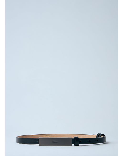Max Mara Blue Logo Plaque Belt