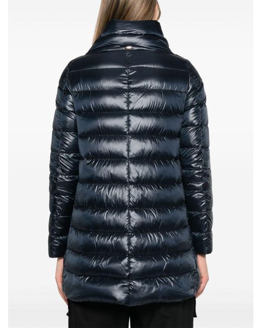 Herno Blue Funnel-neck Down Coat