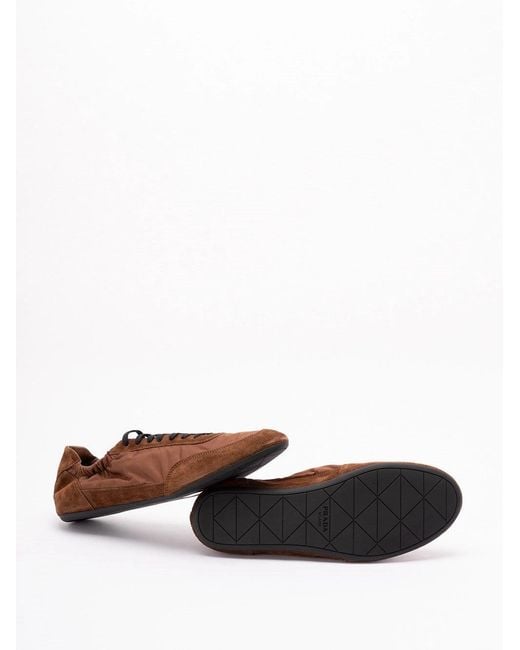 Prada Brown 'Collapse' Sneakers for men