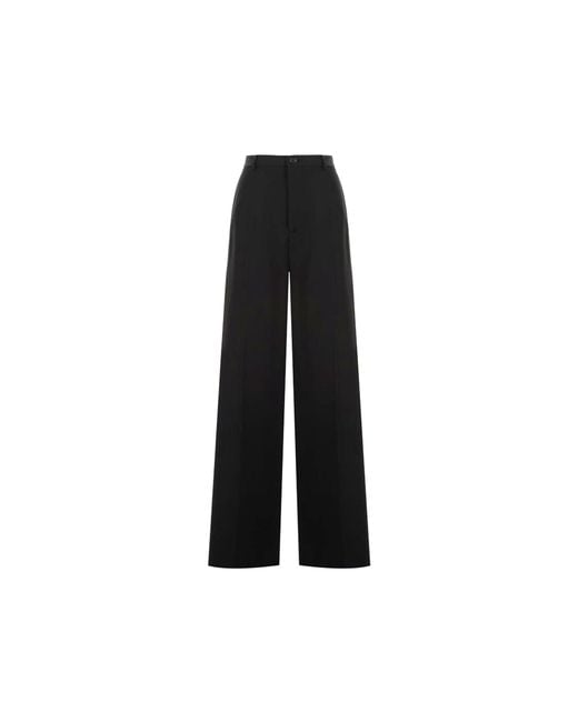 Balenciaga Black Wool Flared Pants for men