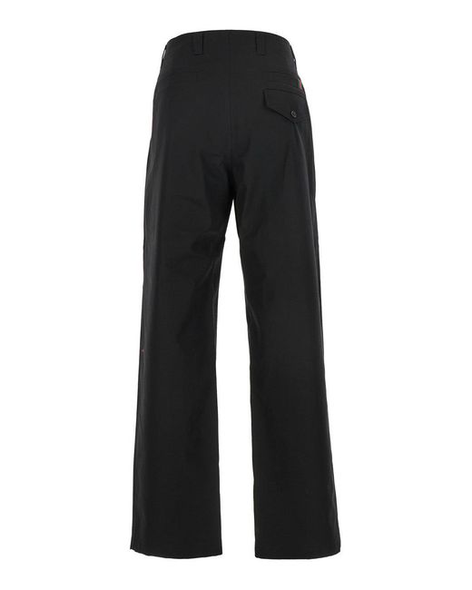 Gucci Black Pants With Belt Loops And Web Detail On The Rear for men