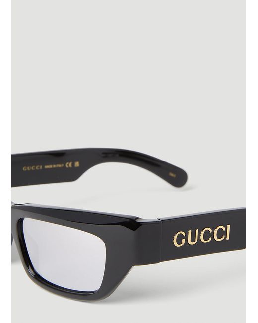 Gucci Black Rectangular Sunglasses for men