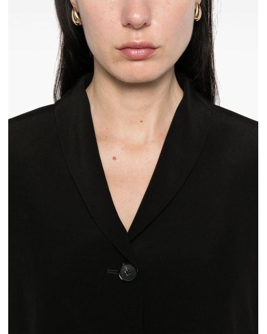 Totême Black Single-Breasted Blazer Jacket