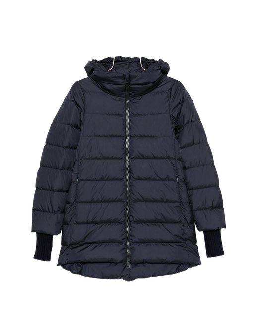 Herno Blue A-Shape Midi Down Jacket