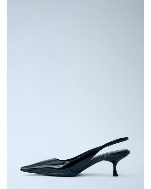 Prada Black Pointed-Toe Slingback Pumps