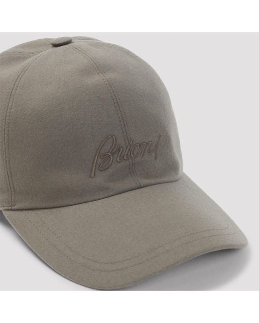 Brioni Gray Baseball Cap for men