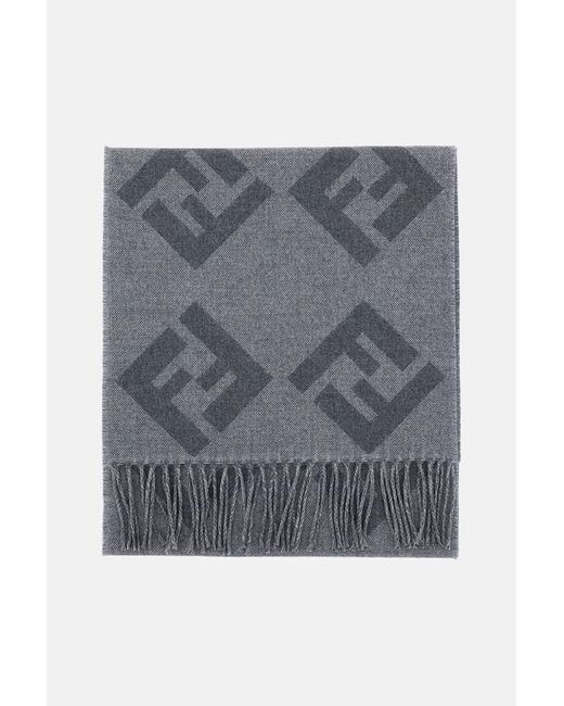 Fendi Gray Scarf for men
