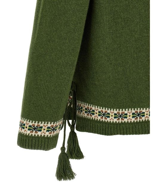 Bode Green 'Moritz' Sweater for men