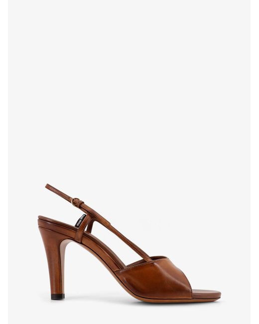 Miu Miu Brown Vintage Leather Sandals
