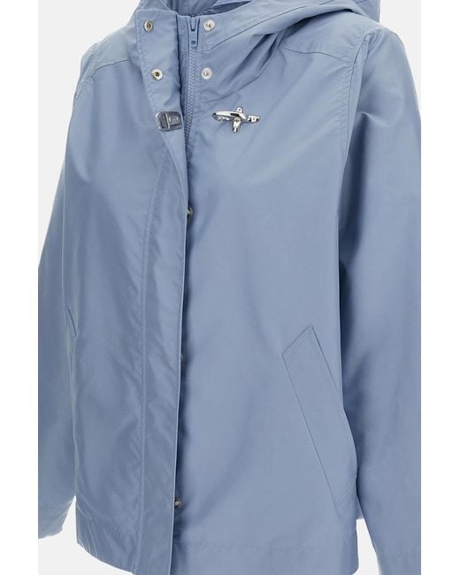 Fay Blue Short Parka Popeline Tech
