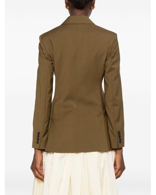 Max Mara Green Wool Single-Breasted Jacket