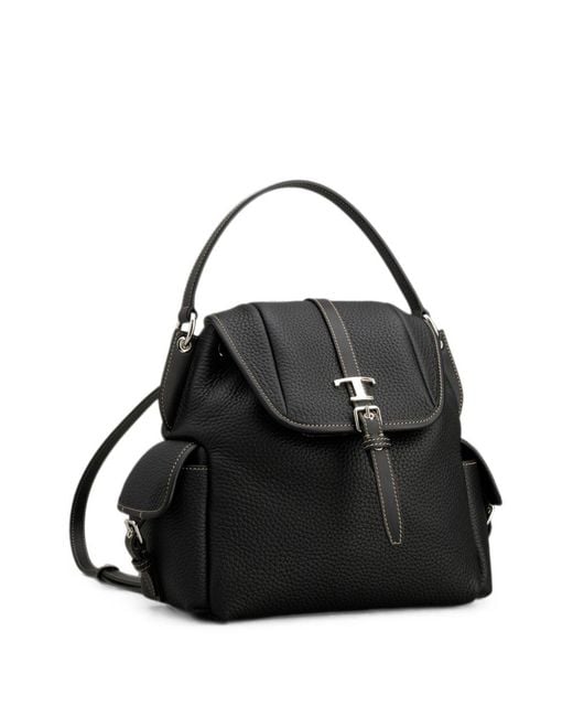 Tod's Black T Timless Mini Leather Backpack