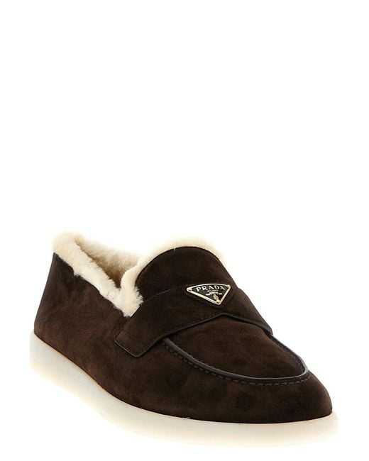 Prada Black Suede Loafers for men