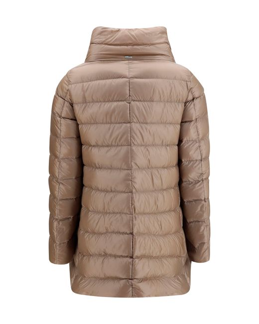 Herno Brown Midi Down Jacket