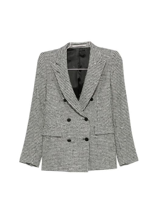 Tagliatore Gray Wool Blend Double-Breasted Jacket