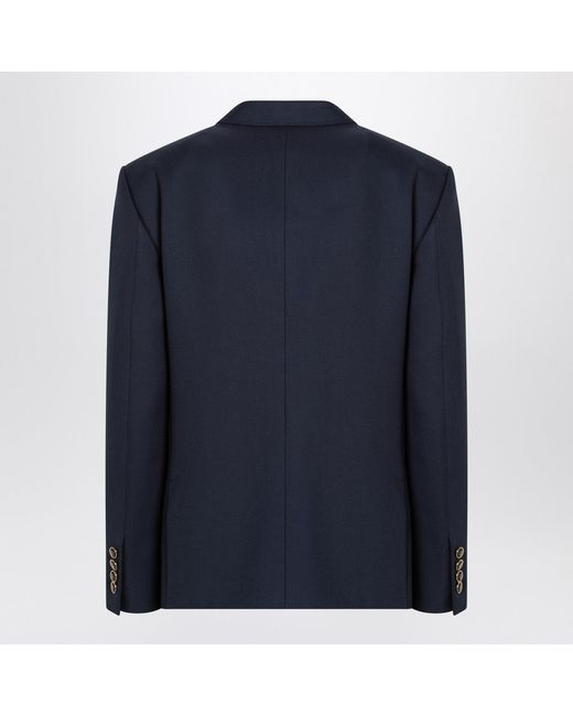Valentino Blue Single Breasted Wool Jacket for men