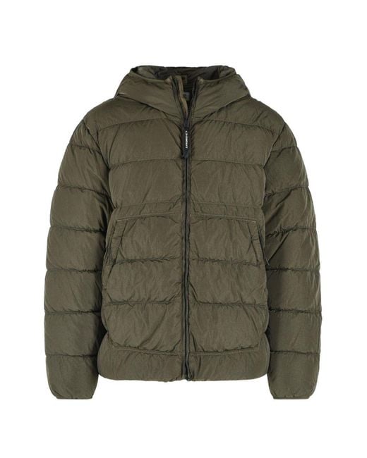 C P Company Green Goggle Down Jacket for men