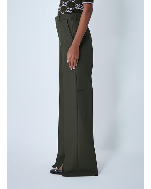 Gucci Green Tailored Wool Pants
