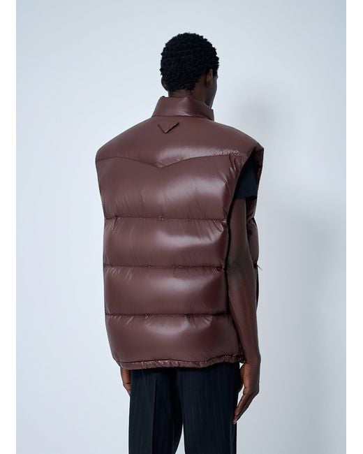 Prada Purple Re-Nylon Down Vest for men